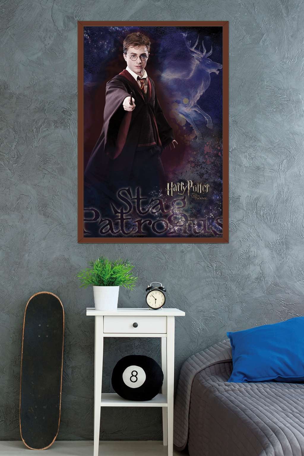 Harry Potter and the Order of the Phoenix - Patronus Wall Poster, 22.375" x 34", Framed