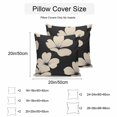 thumbnail image 3 of Waterproof Throw Pillow Covers Set of 2, 18x18 Inch Beige Floral Silhouette Decorative Pillowcases Outdoor Pillow Slip Cushion Covers Set for Couch Tent Farmhouse Vintage Flowers, 3 of 7