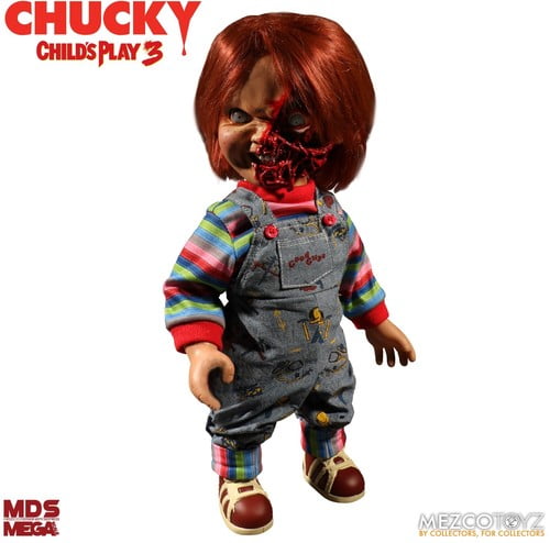 NEW Mezco Child's Play 3 Talking Pizza Face Chucky Doll Mega Size 15" Figure OH 
