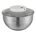 thumbnail image 4 of Round Stainless Steel Electric Salad Spinner Countertop Fruit Vegetable Washer Dryer Vegetable Dehydrator W/Bowl & Colander Lettuce Spinner for Draining Dehydrating Storing Vegetables, 5.12*6.30'', 4 of 15