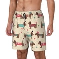 thumbnail image 2 of Fotbe Dachshund Dog Puppy Men’s Swim Trunks Quick Dry Swim Shorts Board Shorts with Mesh Lining-Large, 2 of 9