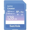 thumbnail image 1 of Tarjeta SD SanDisk Creator UHS-II V60 de 128 GB con Adobe Cloud de 1 mes, 1 of 6