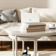 thumbnail image 4 of Nesting Round Coffee Table with Storage Basket Set of 2, Accent Pieces Modern Industrial Decor for Living Room Balcony Homes Office White, 4 of 7