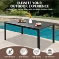 thumbnail image 6 of 7 Piece Outdoor Dining Set, Patio Dining Table Set for 6 Persons, Garden Patio Textilene Dining Furniture Set with Plastic-Wood Tabletop, Dining Table Chairs Conversation Set for Deck Patio, 6 of 8