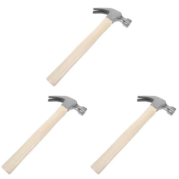 HOMEMAXS 3pcs Claw Hammer Carpenter Nailing Hammer All Purpose Hammer Woodworking Hammer