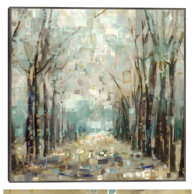 Cuadro Decorativo - A través de los árboles Jr Impresión en canvas, estrechado