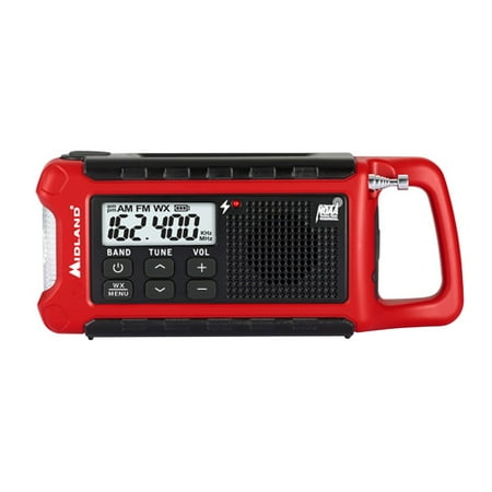 Midland ER210 Emergency Crank Weather Radio 2200 mAh, NOAA Weather Information Anytime, Anywhere o Weather Alerts and info direct from the National Weather Service. AM/FM also available. - (Best Noaa Weather App)