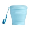 thumbnail image 2 of Vaso de agua plegable de silicona de 260 ml con tapa y cuerda colgante, taza portátil para viajes, camping y exteriores en rosa, amarillo, gris, azul y morado., 2 of 6