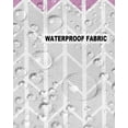 thumbnail image 5 of Pack of 2 Outdoor Pillow Covers, Modern Geometric Zig Zag Pink Gray Pattern Waterproof Square Throw Pillowcase Cushion Decorative Pillow Covers for Couch Patio Tent, 20x20 in, 5 of 6
