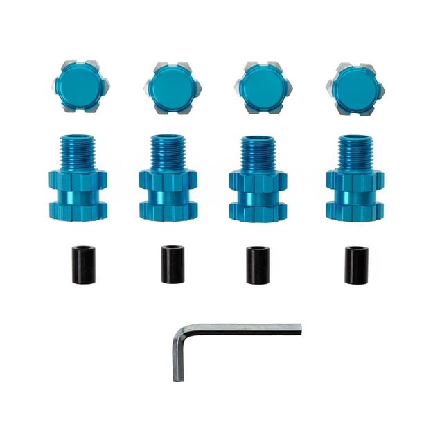 Conector hexagonal Jumpingount para Traxxas 1/10 Maxx Azul 17 mm