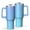 Light-blue, variant on 40oz Tumbler with Handle and Straw, Vacuum Insulated Stainless Steel Travel Mug, Fits Car Cup Holder, Gradient Print