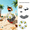 Black, variant on 7 Inch Summer Bikini Desk Goose Outfits with Straw Hat, Sunglasses and Swim Ring for Magnetic Geese Party Table Decor