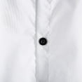 thumbnail image 3 of Yufatyle Men Short Sleeve Cotton Linen Stand-up Collar Casual Mens T Shirt White L, 3 of 7