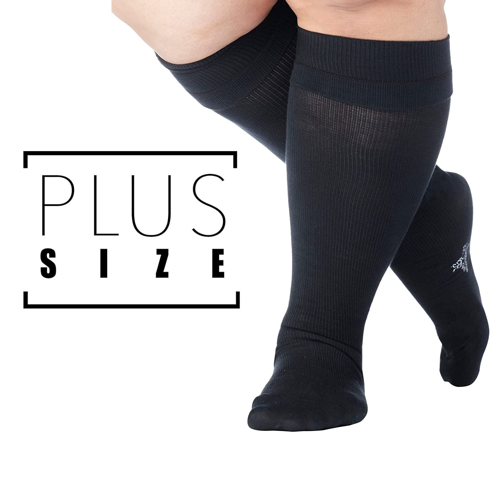2XL Plus Size Compression Socks 20-30mmHg for Women and Men Circulation ...