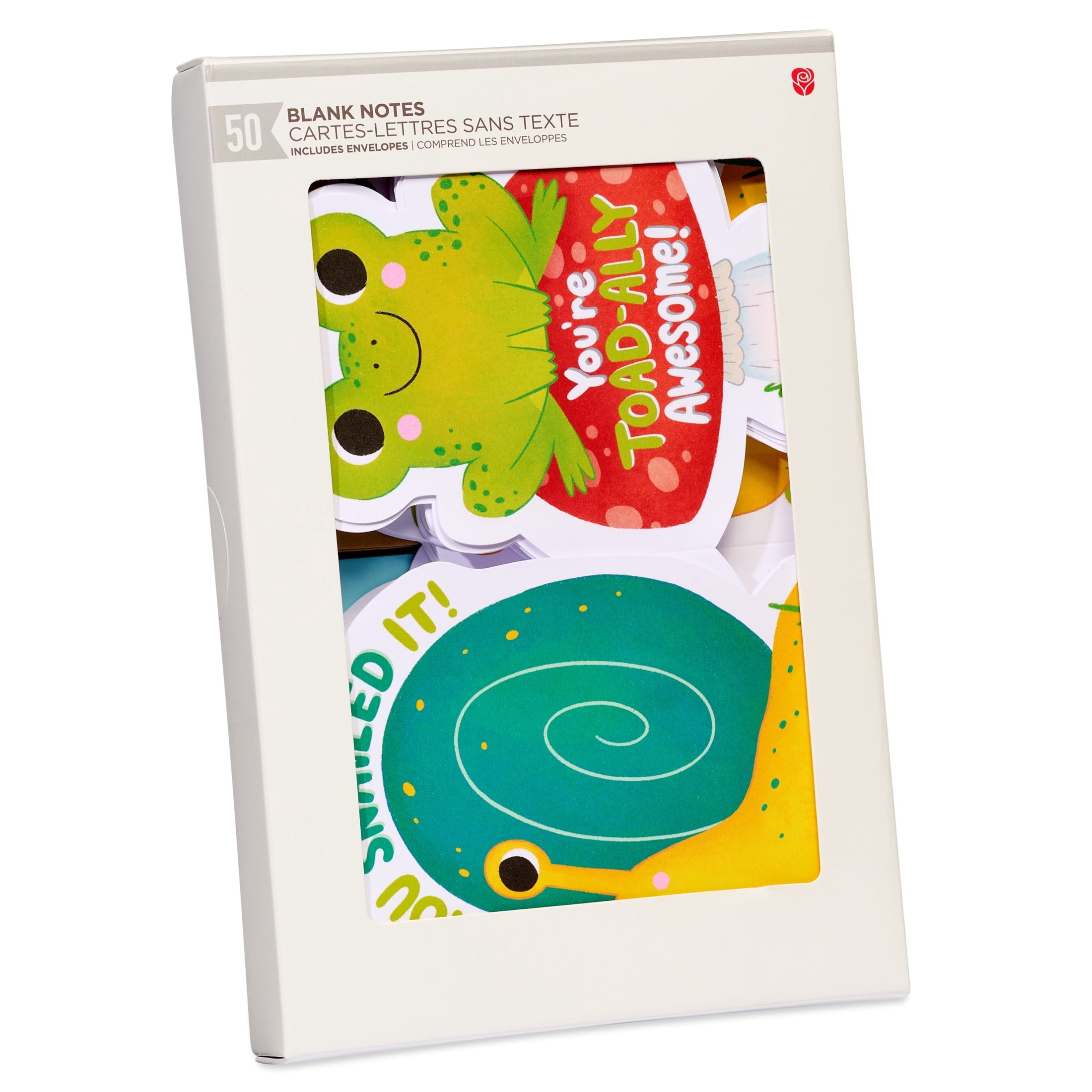 American Greetings All Occasion Stationery Note Multi-pack, Snailed It (2-Designs, 50-Count)