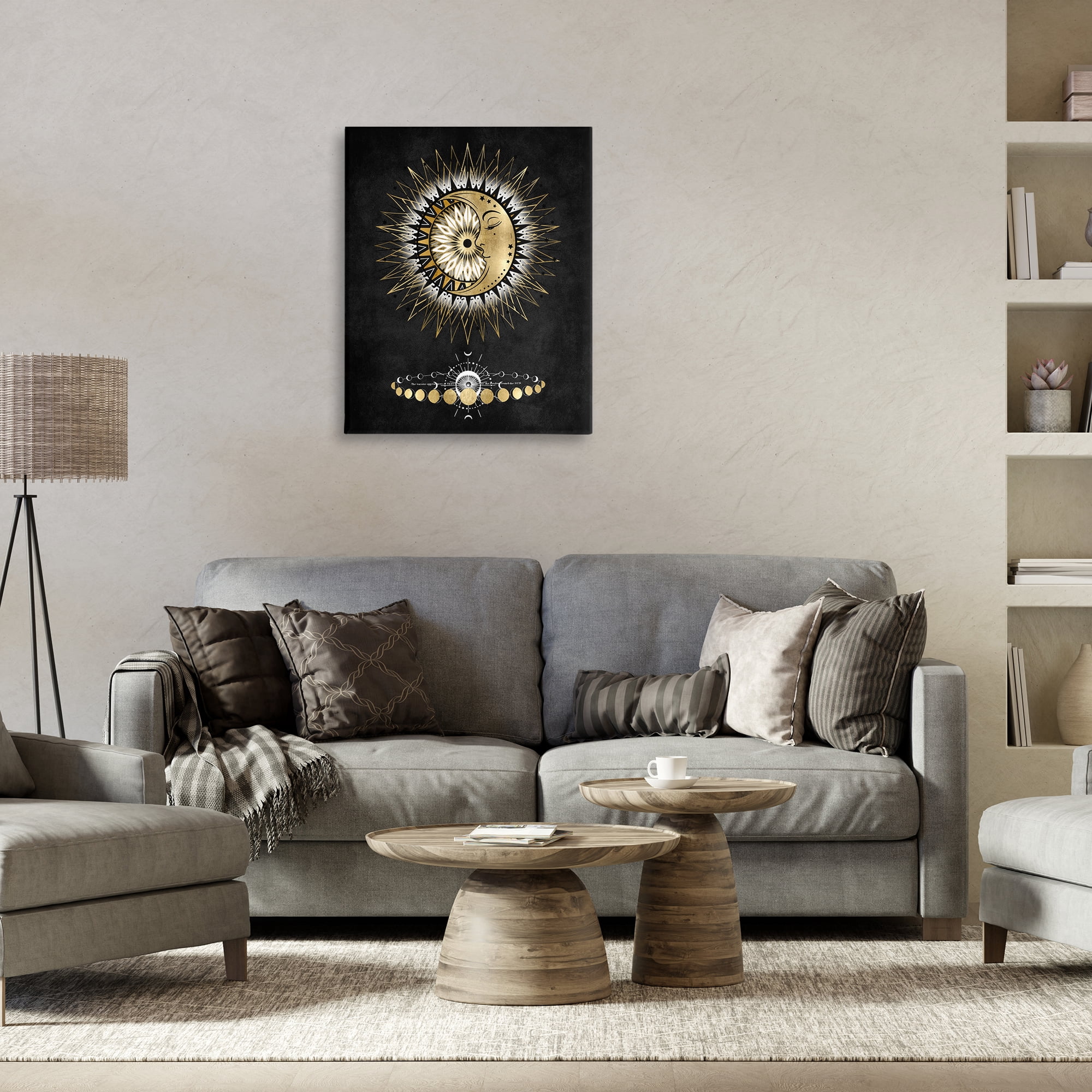 Stupell Industries Lunar Phrases Astrology Astrology & Stars Painting Wrapped Canvas Art Print Wall Art, 24 x 30