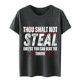 thumbnail image 5 of TODOZO Baseball Shirt Baseball Mom Tshirt : Women Thou Shall Not Steal Baseball Shirts Baseball Graphic Short Sleeve Tee Tops Baseball Shirt Women Funny Game Day Baseball Tee Casual Ball Tee Top, 5 of 5