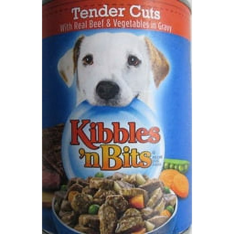 Kibbles n Bits Chef s Choice Bistro Tender Cuts With Real Beef Vegetables in Gravy Wet Dog Food 13.2 Ounce Walmart