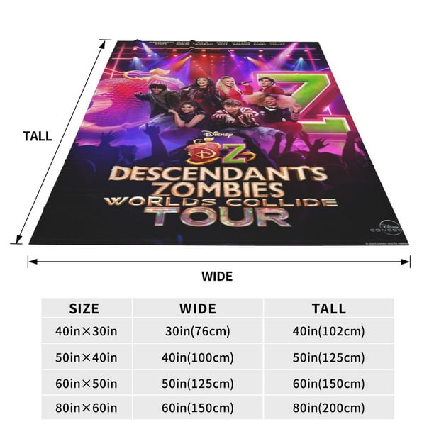 Descendants Zombies World Tour Throw Blanket Cozy Plush