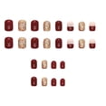 thumbnail image 4 of 24 piezas en Decoración de uñas Uñas postizas brillantes Brillo Manicura artificial Uñas postizas para mujeres Niñas Fiesta Cumpleaños Fernando Prensa en las uñas, 4 of 8