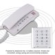 thumbnail image 4 of Teléfono del Hotel Simple, Montaje en la Pared Sin Identificación de Teléfonos para el Teléfono de la Casa, Ahorro de Energía Conveniente para la Familia del Hotel, 4 of 7