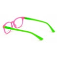 thumbnail image 4 of Fun Neon Color Spherical Frame Readers Reading Glasses - Matte Translucent Anti Blue Blocker Pink Green +0, 4 of 4