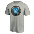 thumbnail image 2 of Men's Heather Gray Charlotte FC Club Logo T-Shirt, 2 of 3