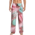 thumbnail image 1 of Fotbe Pastel Macarons Delight Pantalones de Pijama para Hombre, Pantalones de Dormir, Pantalones de Casa con Cintura Ajustable y Bolsillos-Small, 1 of 6