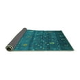 thumbnail image 2 of Ahgly Company Indoor Square Abstract Turquoise Blue Contemporary Area Rugs, 6' Square, 2 of 4