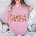 thumbnail image 5 of GaThRRgYP Womens Tshirts Trendy Fashion Tops,Women Mother's Day Gift Mom Flower Print Short Sleeve Round Neck T-shirt Pattern Top Pink L, 5 of 7