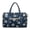 Blue & White Floral, variant on Grey Ink Floral Pattern Quilted Luggage Bag for Dad with Separate Compartment & Smooth Zipper, Universal Fit Travel Bag Soft Duffle