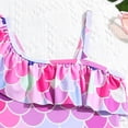 thumbnail image 6 of DGQPLPD Girls Swim Set Scale Print Rash Guard Swimsuit Long Sleeve Bathing Suit for Toddler Kids Pink 4-5 Years, 6 of 6