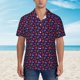 thumbnail image 2 of Balery Blackberries Camisas hawaianas de manga corta para hombre, camisas playeras de corte holgado, camisas de vacaciones con botones,XX-Large, 2 of 7