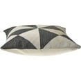 thumbnail image 6 of Ox Bay Whitley Charcoal/White Geometric Faux Hide Adult Decorative Throw Pillow Cover, 6 of 6