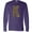 Purple, variant on Leopard Print Letter K Long Sleeve T-Shirt