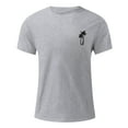 thumbnail image 5 of Mens Big and Tall T Shirts 3xlt 1/4 Short Sleeve Big and Tall Lounge Wear Shirts Slim Fit Solid Color Round Neck Casual Outdoor Basic Basic Tee, 5 of 5