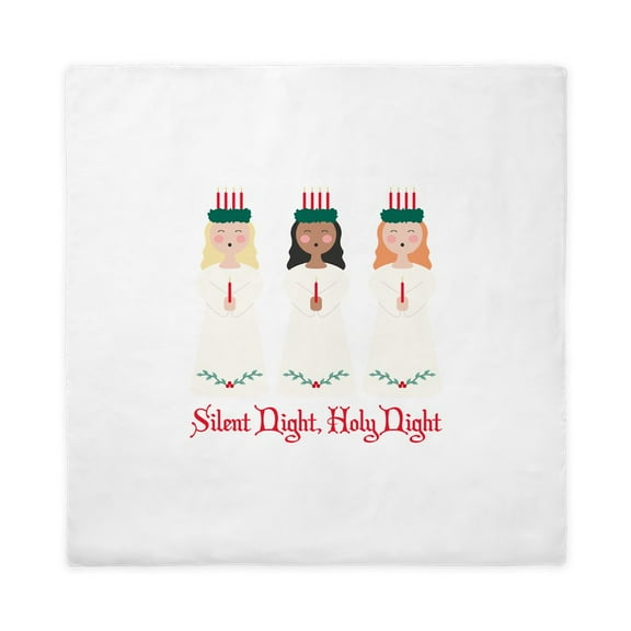 CafePress - Silent Night - Queen Duvet