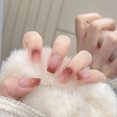 thumbnail image 3 of Uso de uñas, gel de gelatina terminado, rubor degradado chino, parche para uñas, pieza de uña falsa desmontable, 3 of 5
