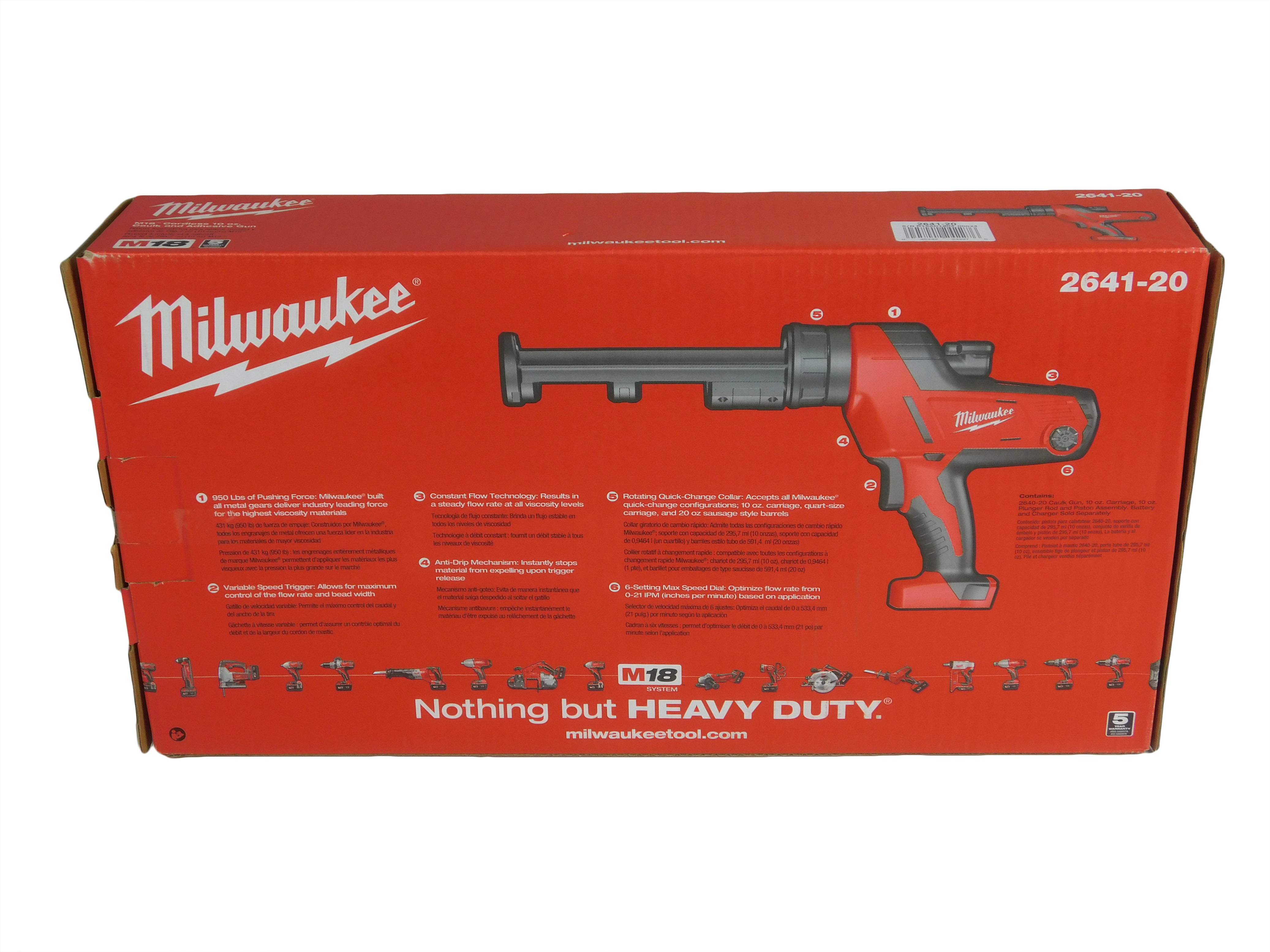 Milwaukee 2641-20 Caulk and Adhesive Gun for sale online 