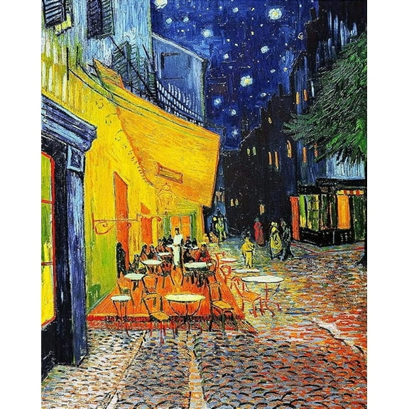Large Diamond Painting Kits for Adults, Van Gogh Cafe Terrace at Night 5D Diamond Art Kits for Beginner DIY Full Drill Diamonds Dots Crystal Craft Kits for Home Wall Decor Gifts[16x19in]