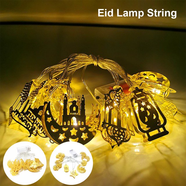 Muyoka Duety Ramadan String Lights, Mubarak String Lights Decoración Islam Musulmán Evento Suministros para fiestas para decoración de interiores y exteriores Muyoka Hogar