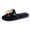Black, variant on Cartoon Character Plush Scuff Slippers for Men Pom Detail Soft Cute Indoor Fun Cozy House Wear at Home Pink Size 6.5
