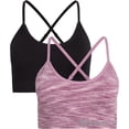 thumbnail image 3 of Women's Reebok 213TB22 Seamless Bralette - 2 Pack (Fig Space Dye/Black L), 3 of 7