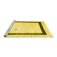 thumbnail image 2 of Ahgly Company Machine Washable Indoor Round Solid Yellow Modern Area Rugs, 7' Round, 2 of 4