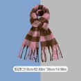 thumbnail image 2 of Splozh Women Neck Scarf Cotton Women's Long Plaid Blanket Scarf Thick Winter and Autumn Warm Scarf Plaid Scarf Wrap Shawl Women's Gift Pink,One Size, 2 of 5