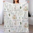 Personalized Cactus Baby Blanket Custom Monogrammed Receiving Blankets