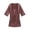 Coffee, variant on Mens Satin Bathrobe Lightweight Comfort V Neck 3/4 Length Sleeve Open Front Wrap Short Robes Loungewear Nightwear Pj with Adjustable Waist Belt
