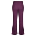 thumbnail image 5 of Womens Plus Size Pants Solid Color Corduroy Trousers Loose Elegant Flare Leg High Waist Casual Pants for Women Purple L, 5 of 6