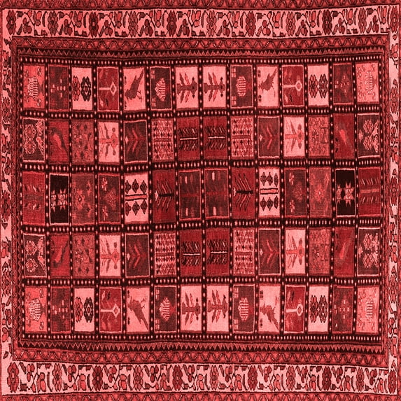 Ahgly Company Indoor Square Persian Red Traditional Area Rugs, 3' Square