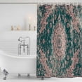 thumbnail image 4 of Turquoise Boho Waterproof Fabric Shower Curtain,Vintage Modern Geometric Abstract Waterproof Fabric Shower Curtain for Bathroom Curtains Bathtubs Hotel Shower Curtains with 12 Hooks Stall 48x72in, 4 of 8
